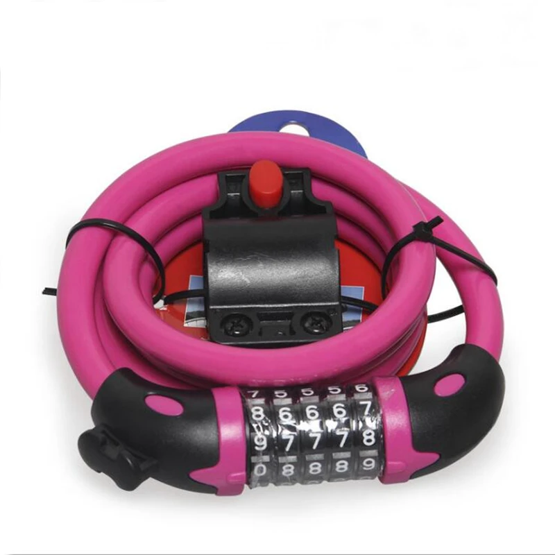 

WHEEL UP 1.2m Anti Theft Bike Lock Steel Wire Safe Bicycle Lock quality MTB Road Bicycle Lock Combination Lock