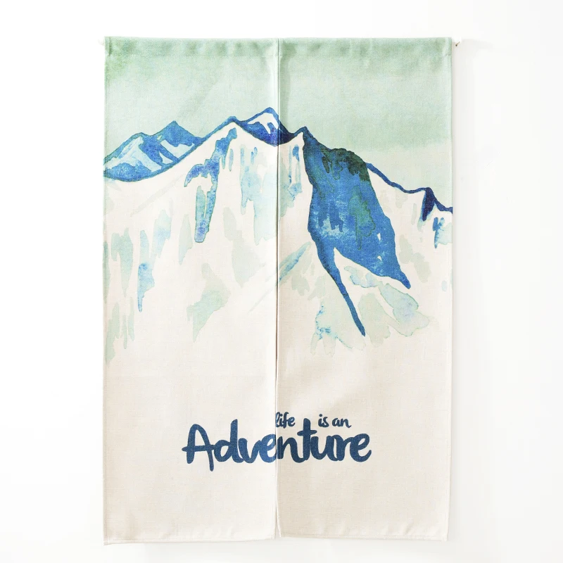 Акварель Лес Животные дверь занавеска льняной гобелен Дети Исследование Спальня