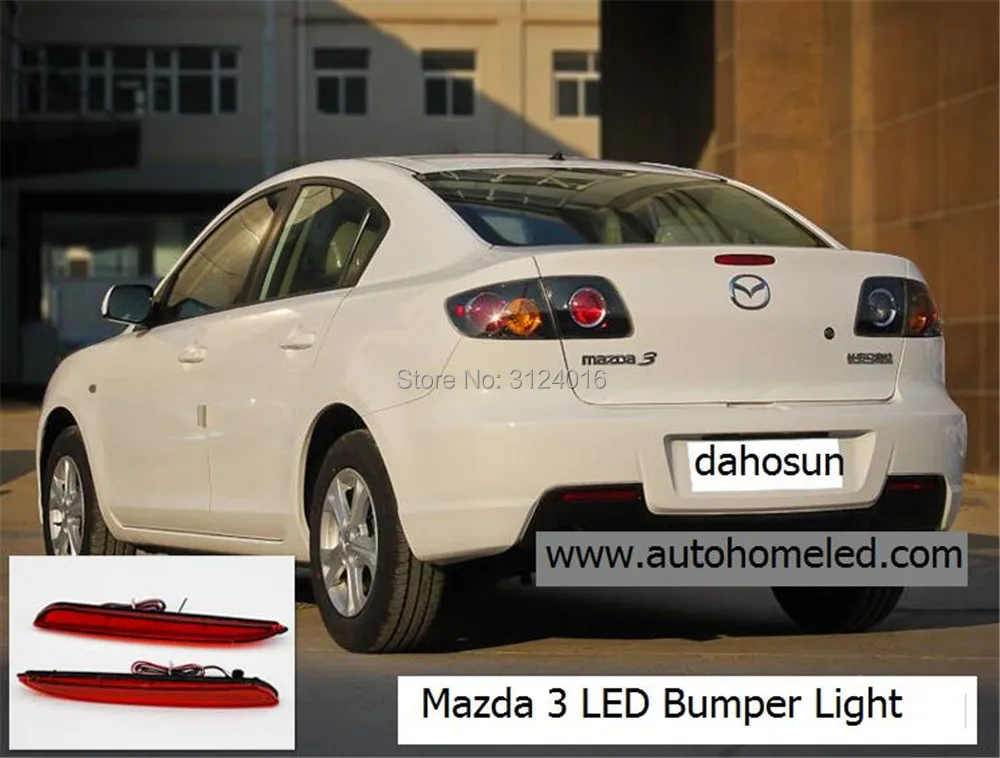 2 шт. X светодиодный бампер dahosun светильник Mazda 3 DRL стоп с красным белым лучом
