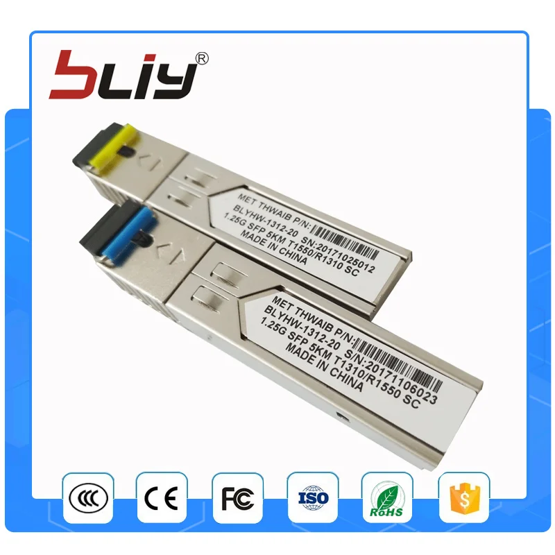 Разъем SC gigabit КМ 5 км DDM BIDI mini gbic sfp модуль 1 25 г Otdr оптический tranceiver для mikrotik cisco