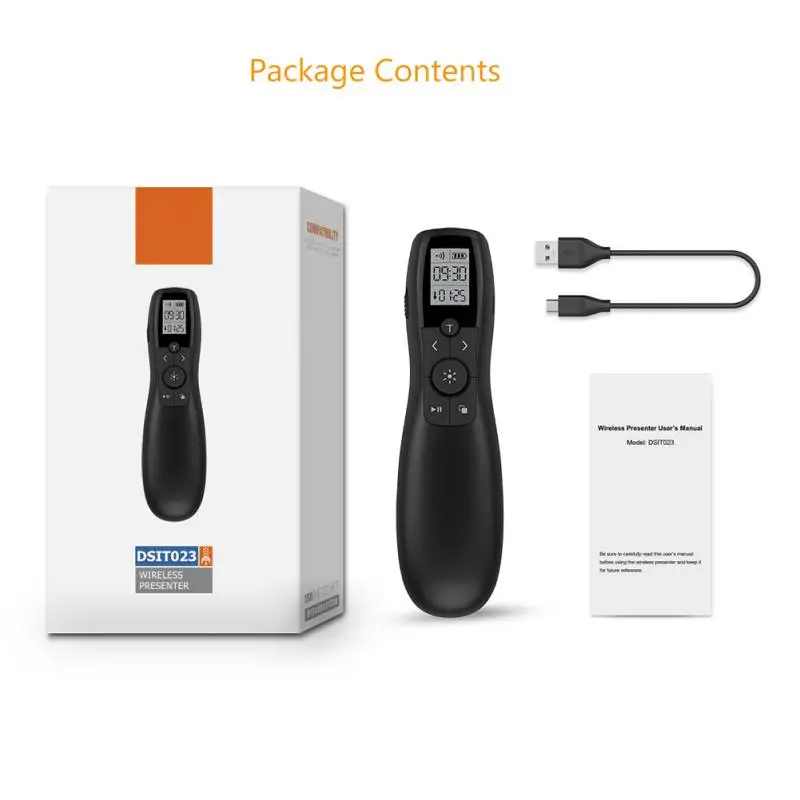 

Rechargeable Green Pointer Laser Laser Flip Pen Wireless Presenter with LED Display For Powerpoint Presentation Remote Control