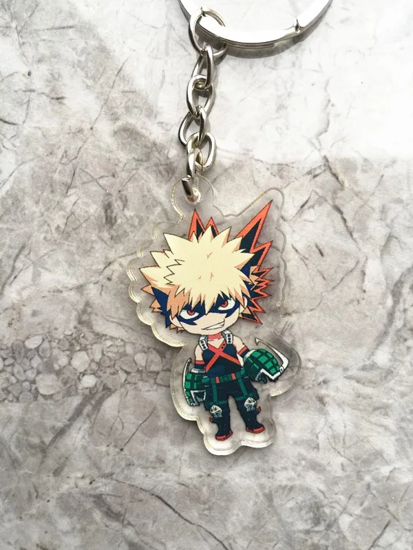 1 шт. брелок для ключей Animation Bokuno Hero Bakugou My Acdemic bakugou katsuki двухсторонний кулон