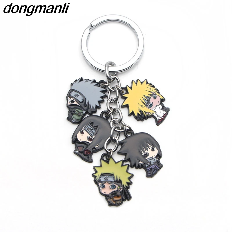 P1314 Dongmanli аниме мультфильм аниме Наруто автомобильный брелок очаровательный сотовый телефон ремень аксессуары цепочка для ключей из металлического сплава детские подарки