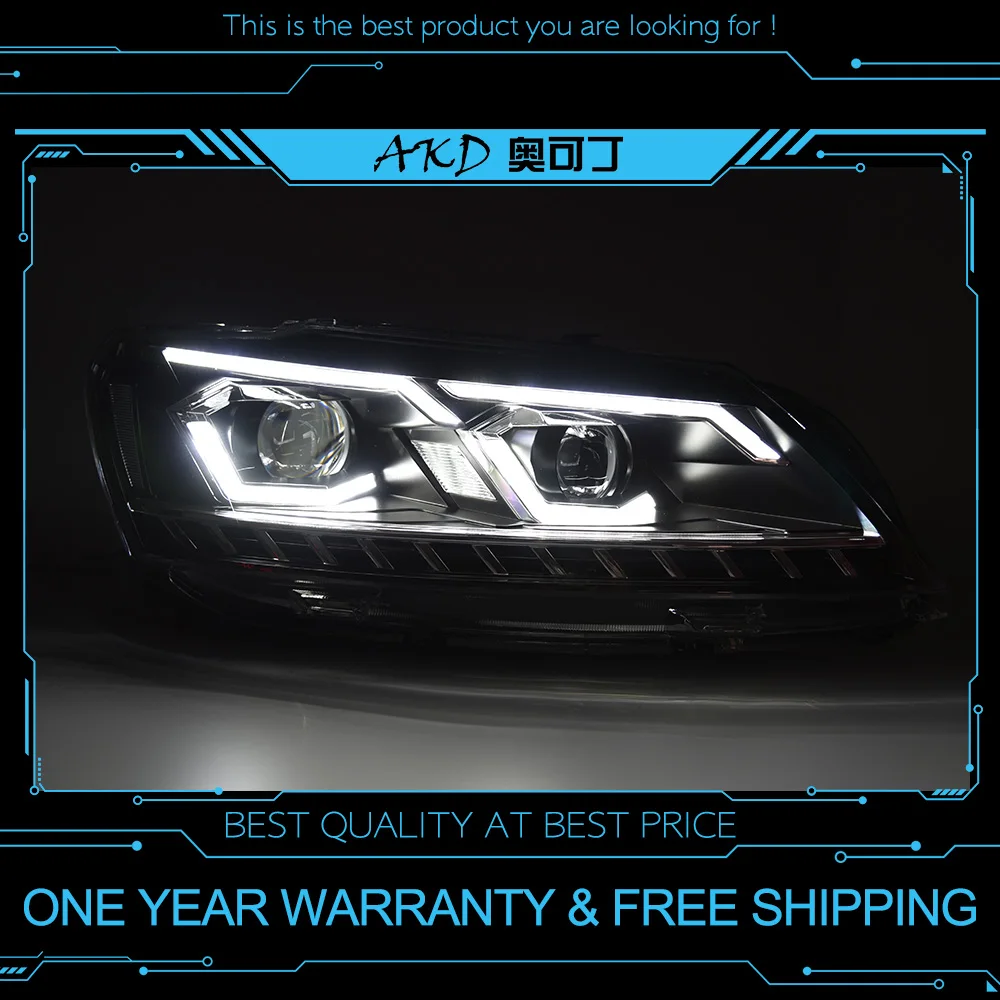 AKD тюнинг автомобильных фар для Volkswagen Passat US verson 2011 светодиодные фары DRL ходовые огни Биксеноновые лучевые огни ангельские глазки