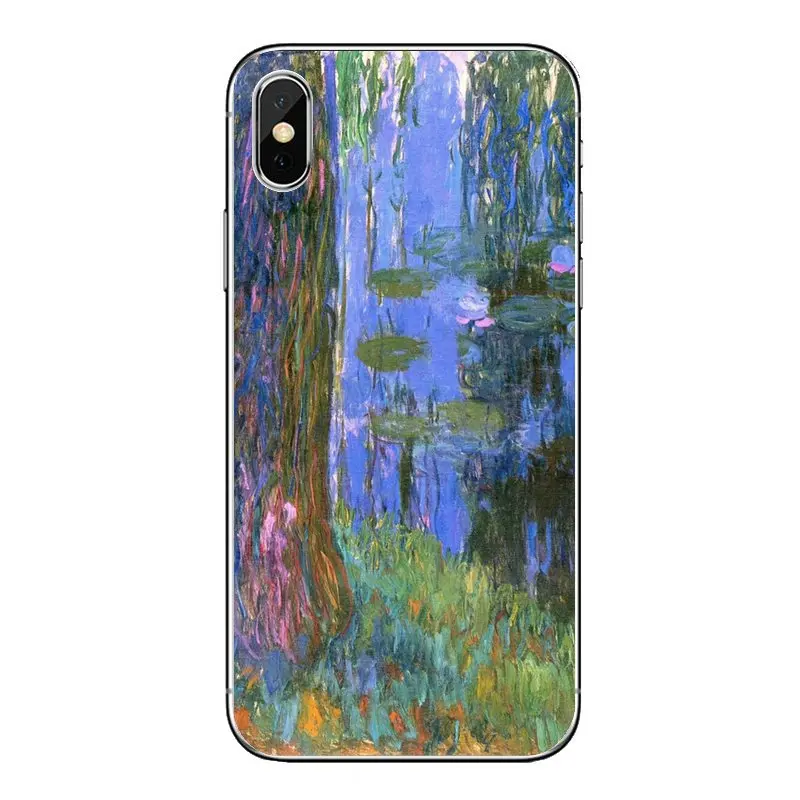 For Samsung Galaxy A5 A6 A7 A8 A9 J4 J5 J7 J8 2017 2018 Plus Prime Hot Sale oil painting Claude Monet Transparent Soft Cover Bag |