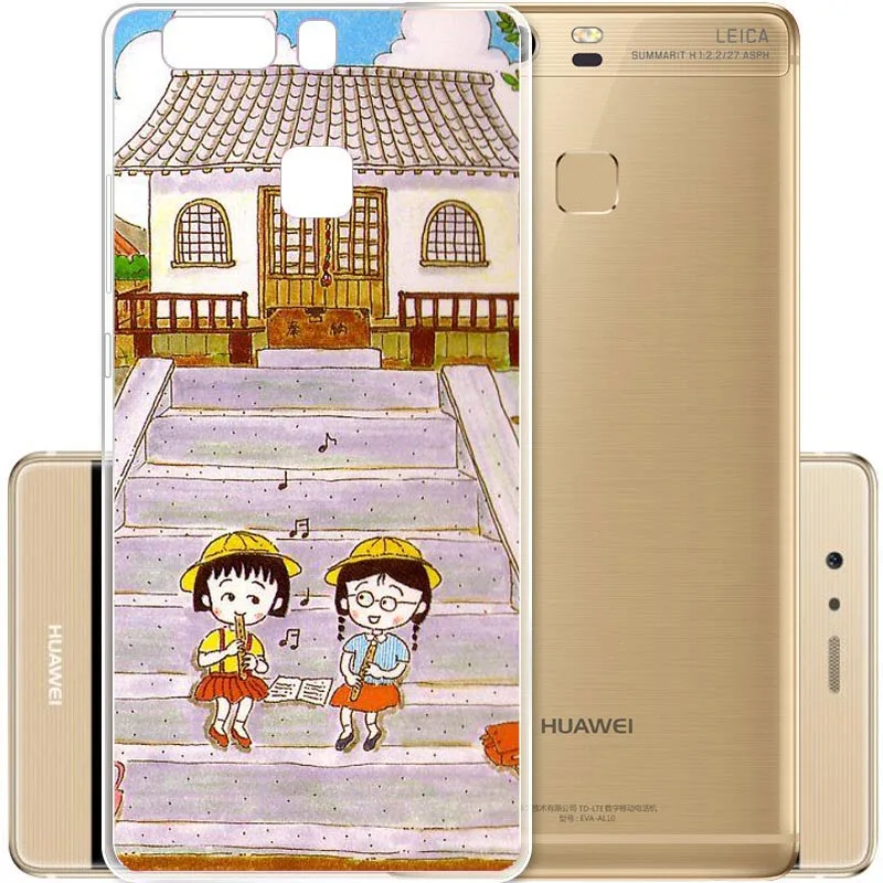 Мягкий чехол для Huawei P8 P9 P10 P20LITE 2017 P8L P10Plus Sakura Momoko Chibi Maruko Chan гибкий ТПУ
