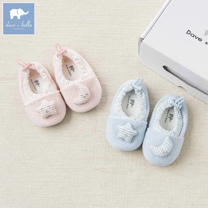 DB7351 Dave Bella/Мягкая Обувь для новорожденных мальчиков и девочек|new born shoes|born shoecute boy