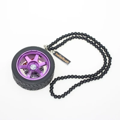 purple with bead Подвеска, брелок для ключей, гаджет для колес, брелок для ключей, металлический брелок для автомобильных лучей, VOLK TE37, кольцо для ключей автомобиля, подвеска для автомобиля - Название цвета: purple with bead