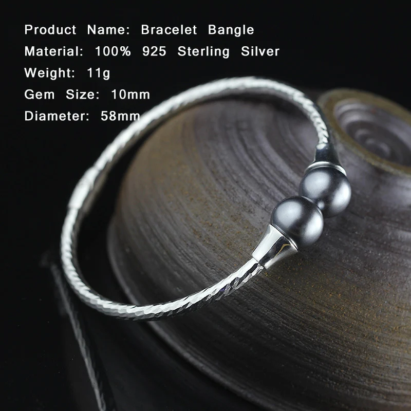 Женский браслет из серебра 100% пробы с зеленым нефритом | Украшения и аксессуары