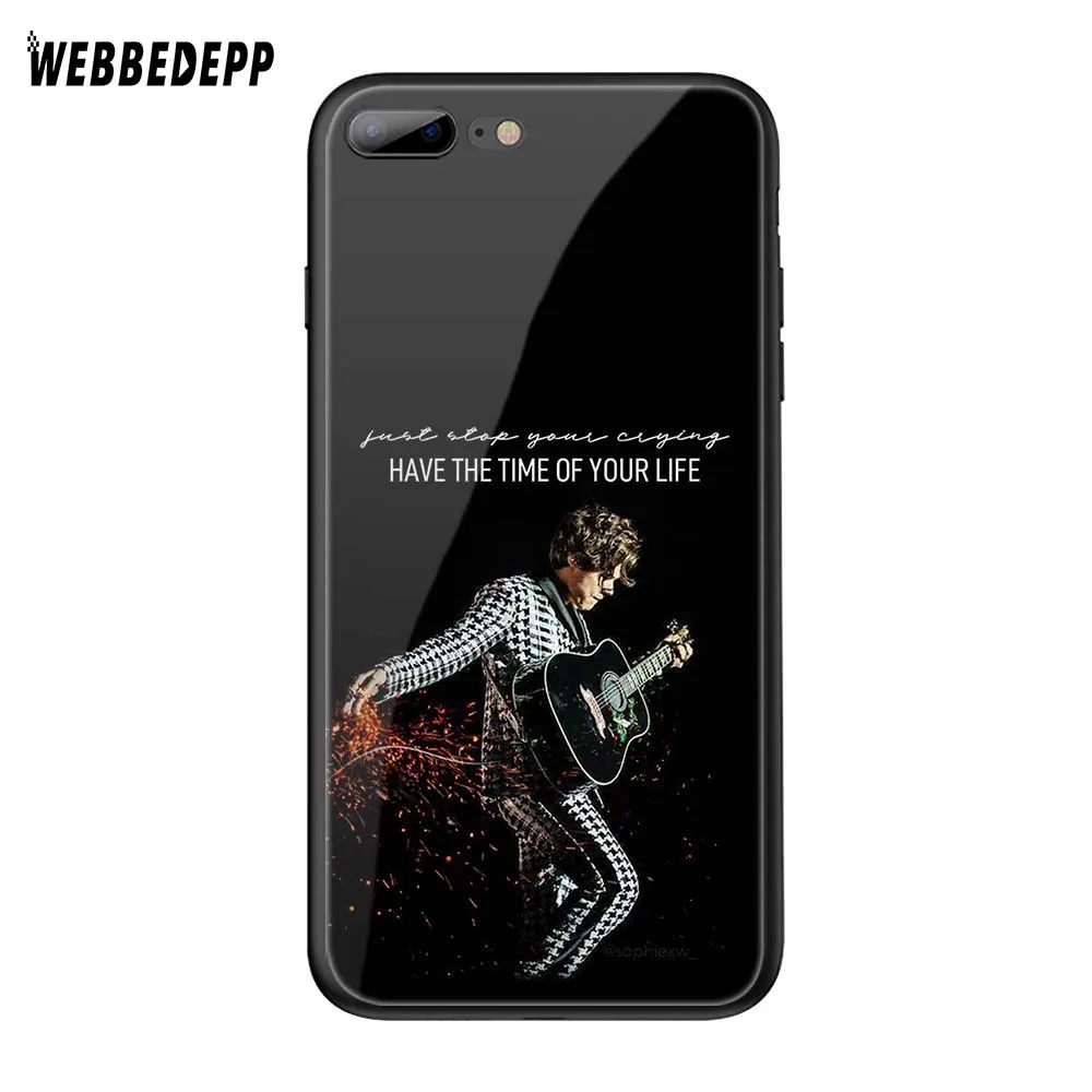 TG14 WEBBEDEPP One Direction в виде татуировки Harry Styles» закаленное Стекло чехол для Apple iPhone 6 6S 7 8 плюс 5 5S SE XR X XS 11 Pro MAX чехол - Цвет: TG14