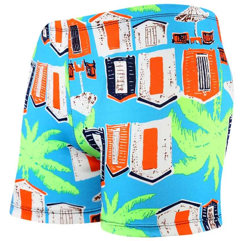 Мужские плавательные штаны взрослые плавки с толстым принтом шорты купальный