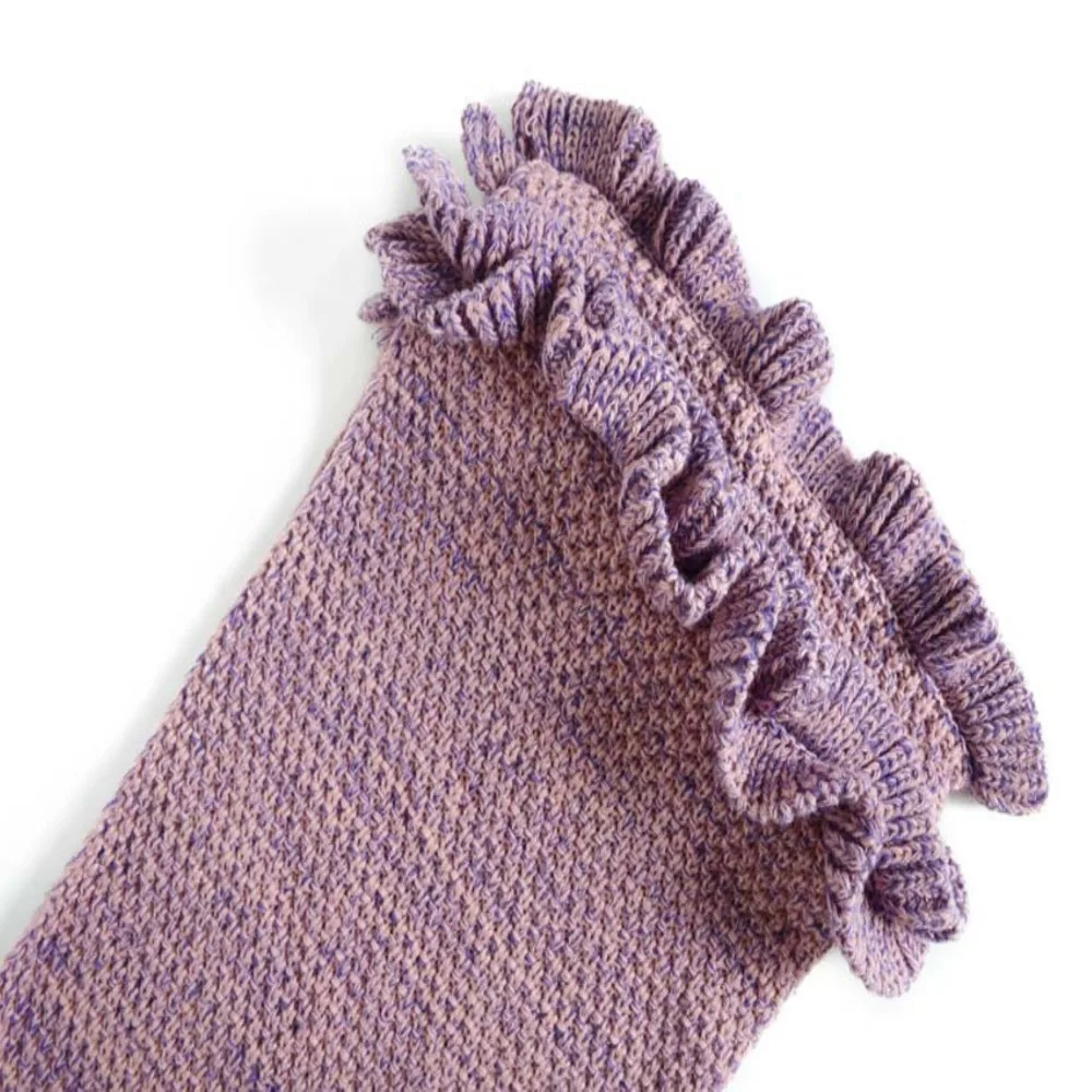 Весенние постельные принадлежности диван одеяло русалки шерсть вязание стиль