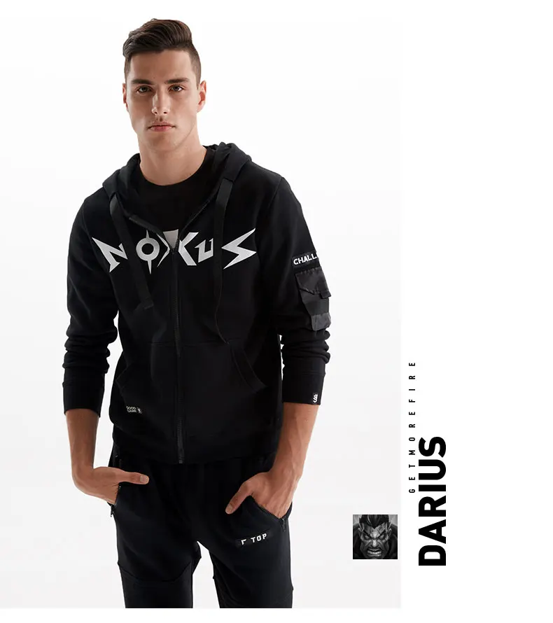 TEE7 GG серия best king sneaking assassin night running sports edition kai ying Мужской Хлопковый жилет на молнии с капюшоном модные толстовки с капюшоном