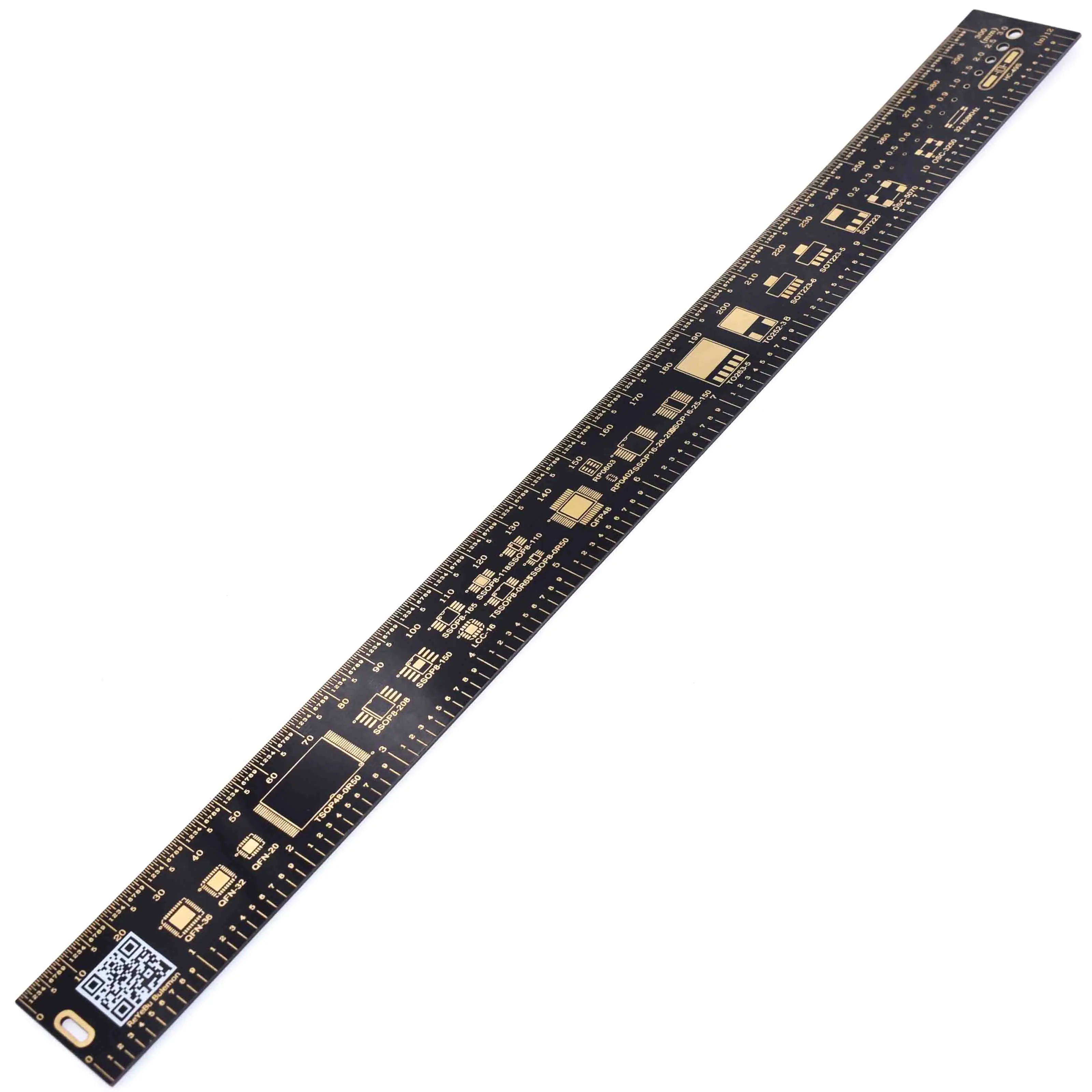 30CM 15 см 20 см 25 см 30 см Многофункциональный PCB линейка, измерительный инструмент резистор микросхема конденсатора IC диод поверхностного монтажа транзистор посылка 180 градусов - Цвет: 30CM