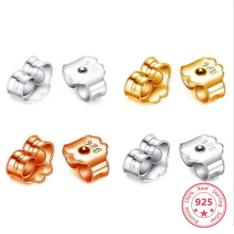 

10pcs 925 Silver Color Butterfly Earrings Back Fit Stud Earrings Clasp Earring Stopper DIY Earring Fashion Jewelry Findings