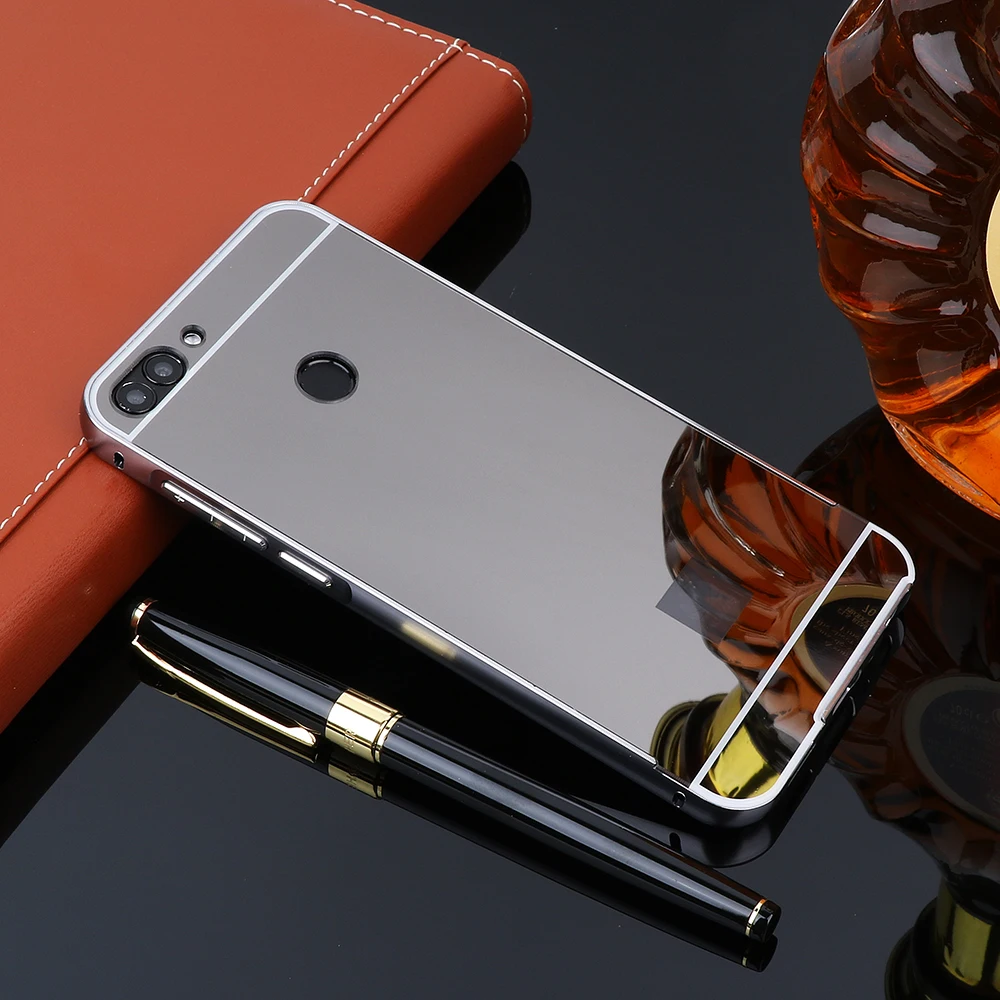 Luxury Aluminum Case Mirror Cover For Huawei P Smart Enjoy 7s Hybrid Back |