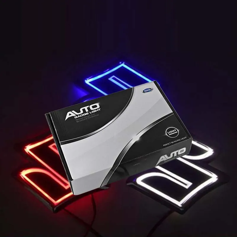 Shenlao Car Styling led Badge Logo Light for Hyundai solaris tucson santa fe getz elantra i40 i10 ix35 accessories Emblem lamp | Автомобили