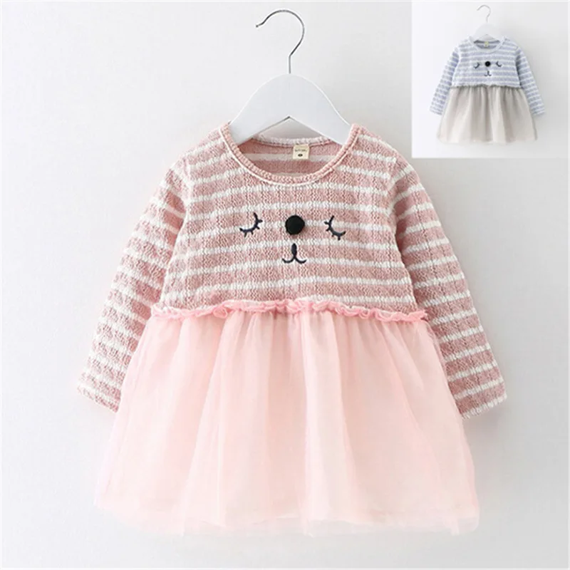 Платье для малышей Весенняя и осенняя одежда в стиле принцессы китайском из