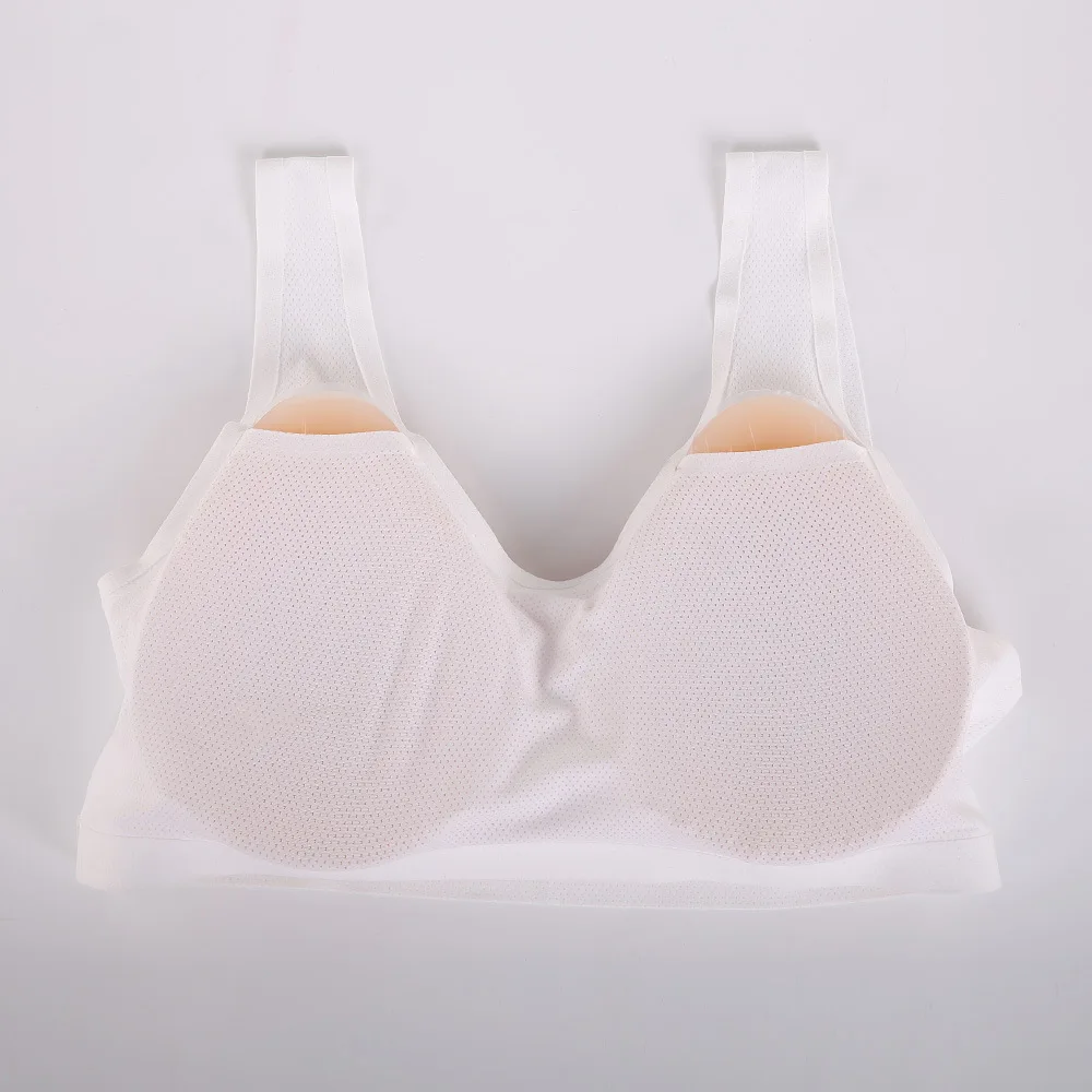 400g Small AA cup silicone breast form hold by bra for crossdresser drag queen fit chest 70~120 cm good elasticity