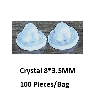 100 Pieces-Pack BoYuTe белый прозрачный мягкий силиконовый анти-боль уха клип Pad Серьги Аксессуары DIY ювелирных изделий Компоненты - Цвет: 100 Pieces-Pack