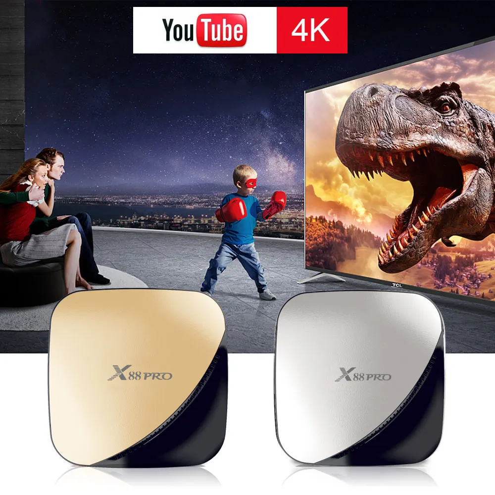 Оригинальная ТВ-приставка X88 Pro X88pro Android 9 0 Smart TV Box RK3318 2 4/5G Dual Wifi 4K HDR USB3.0 Google Play Store