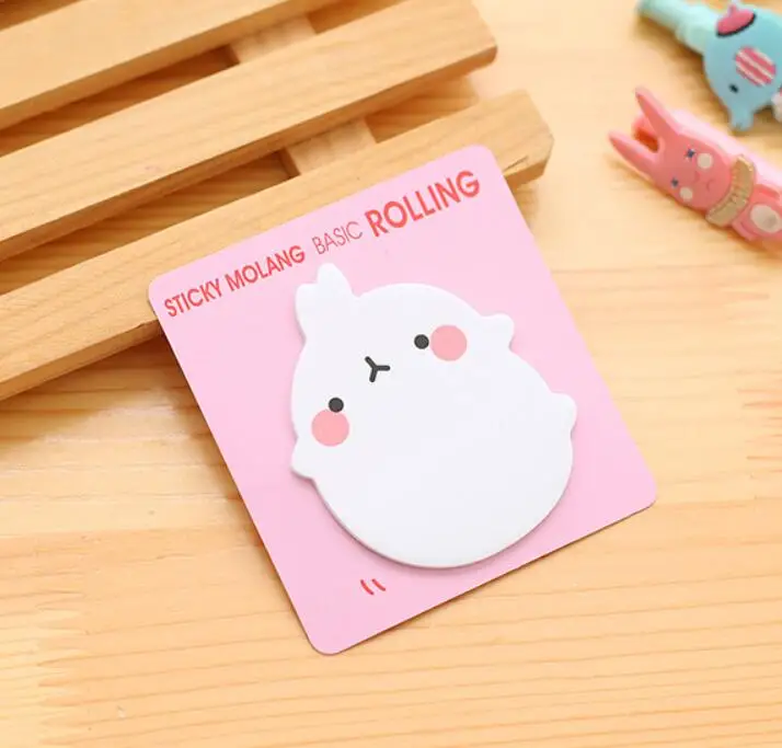 36 шт./лот Molang кролик блокнот для заметок Липкие заметки мультфильм пост Закладка канцелярская этикетка стикеры школьные принадлежности блокнот escolar - Цвет: 2