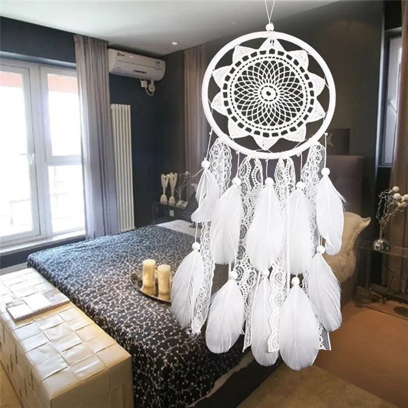 Винтажный Ловец снов домашний декор настенная подвеска розовый персик сердце