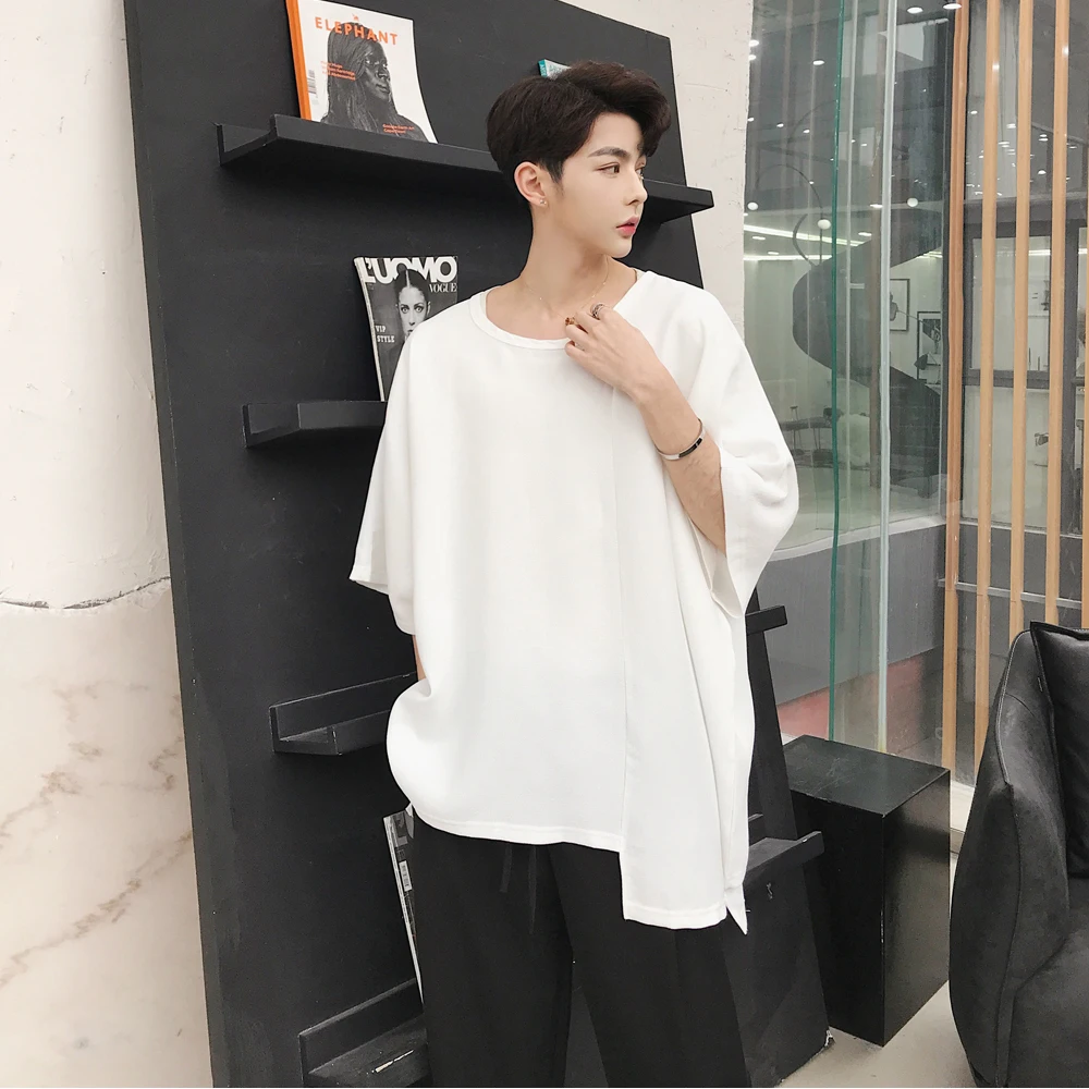 Мужская Асимметричная футболка с коротким рукавом лето 2018|personalized t-shirt|fashion