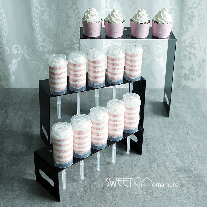 Подставка для торта SWEETGO 10 отверстий черная пудровая хранения кистей десертов