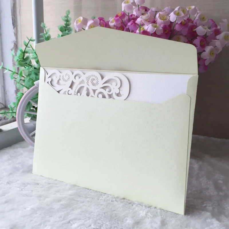 50 шт./лот 120gsm мерцающие красочные конверты свадебные RSVPcard для