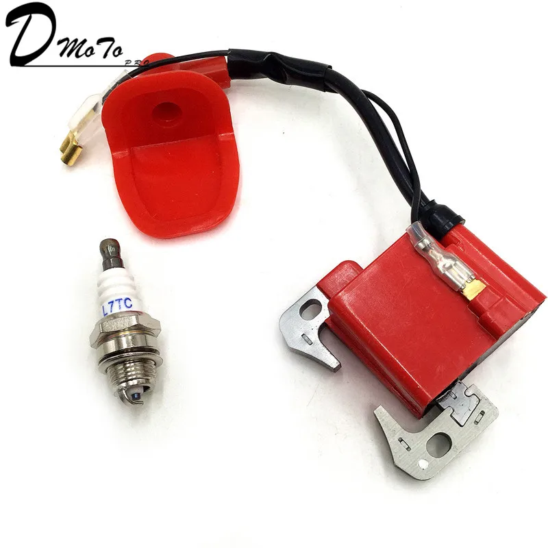 Катушка зажигания для квадроцикла 43cc 47cc 49cc с 2 тактным двигателем и свечей