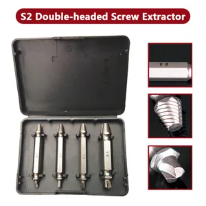 Двухсторонний экстрактор поврежденных винтов, сверла, 4 шт.компл., инструмент для удаления болтов, шпилек