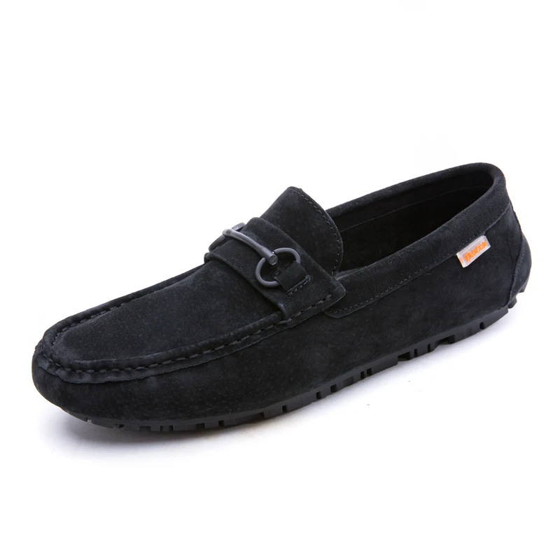 Wandai-5508-Black Мужские лоферы; Повседневная обувь без застежки; мужские лоферы на меху; мужские замшевые мокасины; роскошная мужская обувь для вождения из натуральной кожи; Цвет Черный - Цвет: Wandai-5508-Black