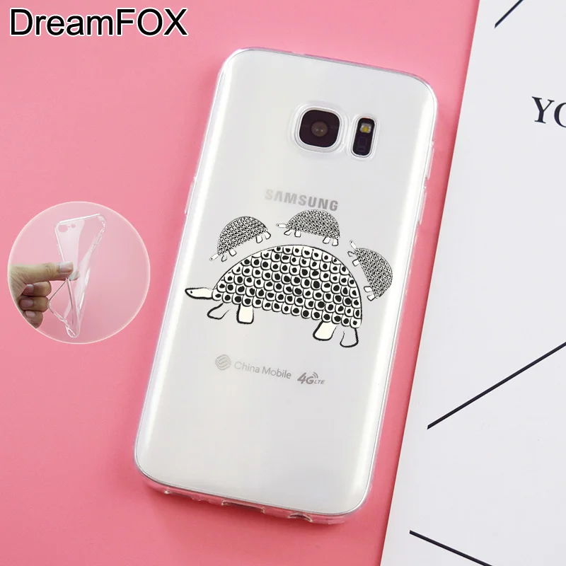 Dream Fox K356 модная черепаховая мягкая ТПУ силиконовый чехол для samsung Galaxy Note S 6 7 8 9 Edge