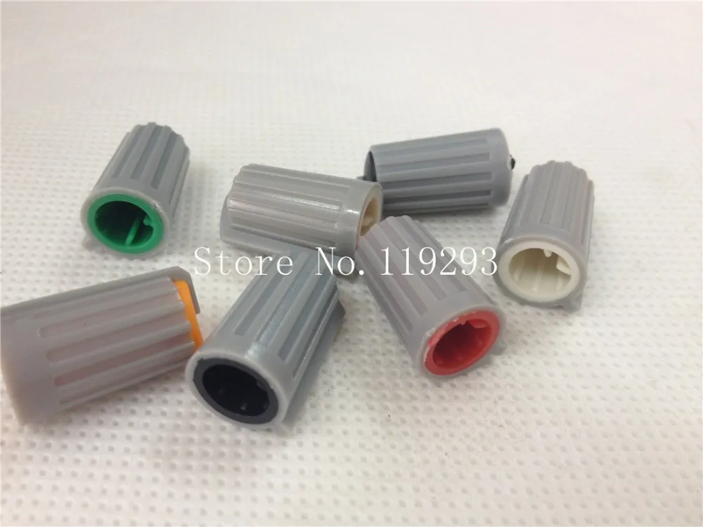 

[BELLA]Taipower bit Behringer mixer knob axle cap colored red, orange . White Black green D shaft 11X18MM --100PCS/LOT