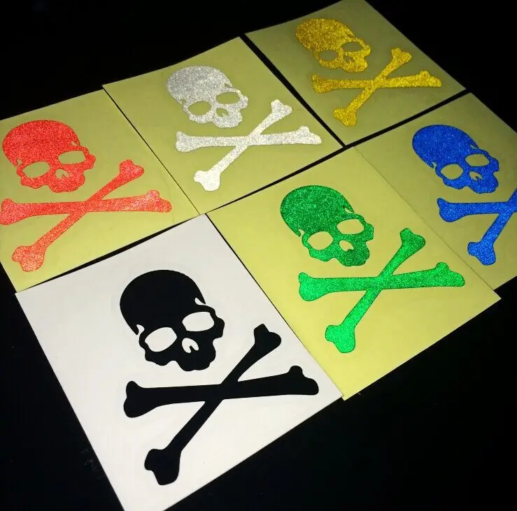 1 шт. Сделай Сам велосипед Светоотражающий с принтом черепа наклейки для езды на