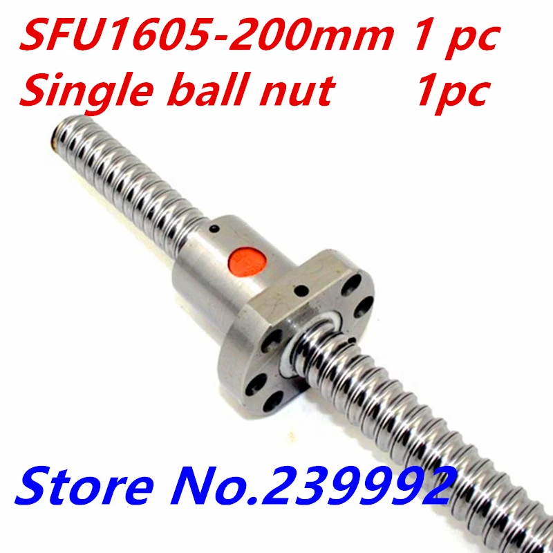 Новинка 16 мм RM1605 SFU1605 200 с 1 шт. 1605 однофланцевая шариковая гайка для деталей ЧПУ |