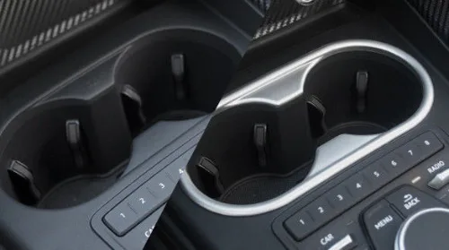 Матовая хромированная Внутренняя крышка подстаканника для Audi A4 B9|cup holder cover|trim