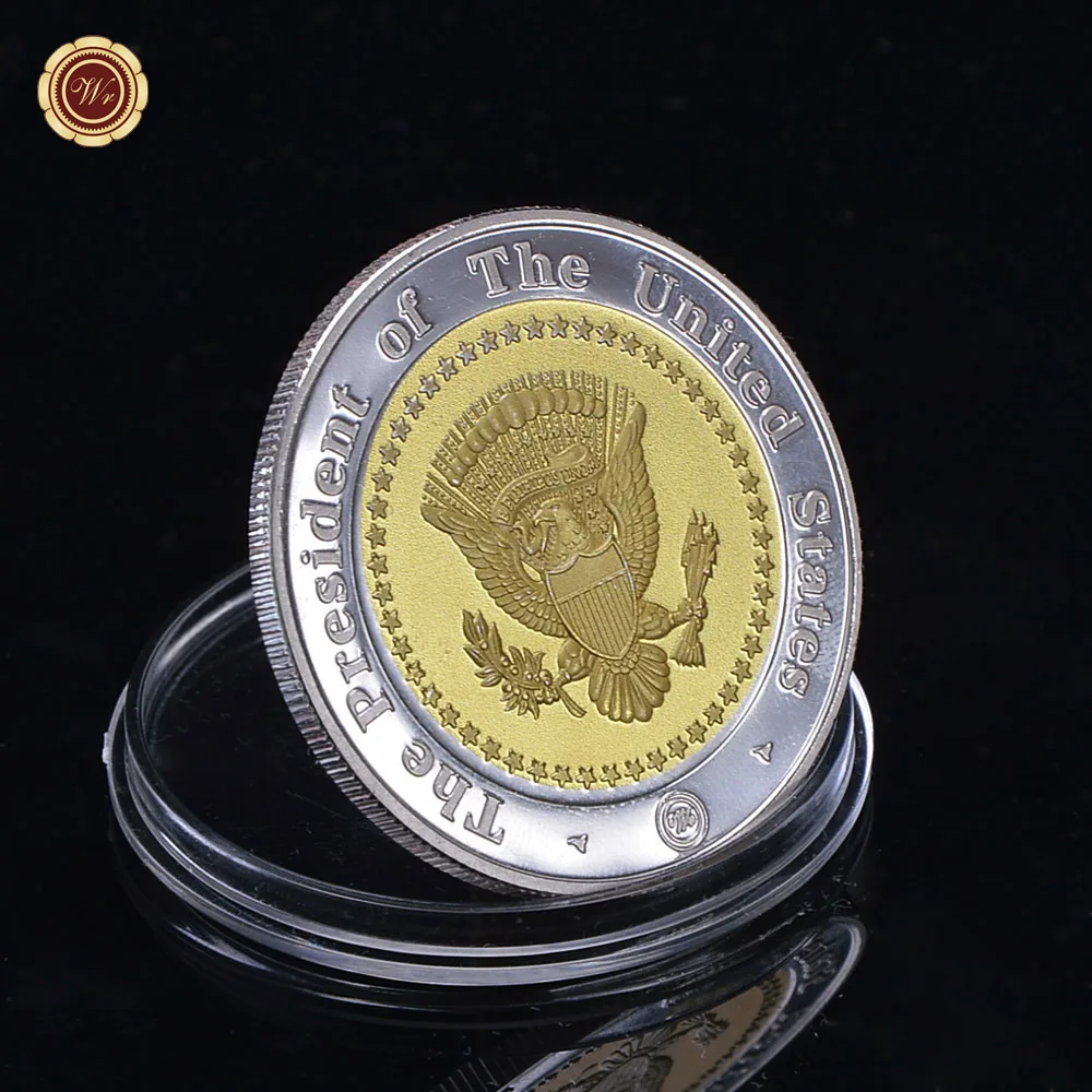 2017 Новый Дональд монета с изображением Трампа и вице президента США майка Пенс