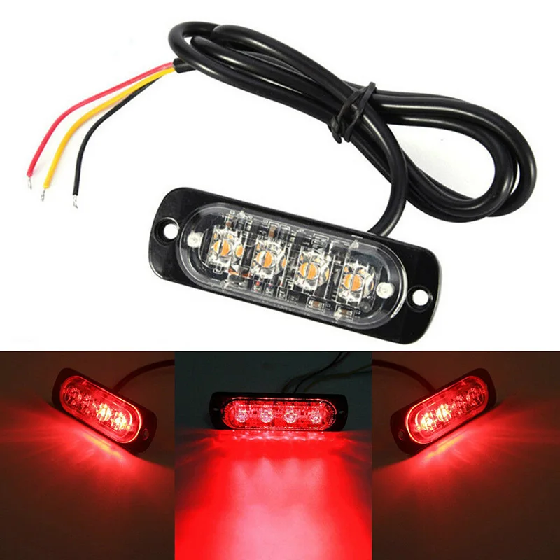 Мигающий вспышка светильник 12 ~ 24V Красный Грузовик Мотоцикл Предупреждение со
