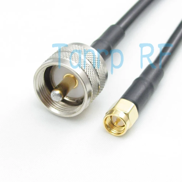 Бесплатная доставка! 3 фута 1 м RG58 кабель UHF штекер к SMA RF коаксиальный Перемычка