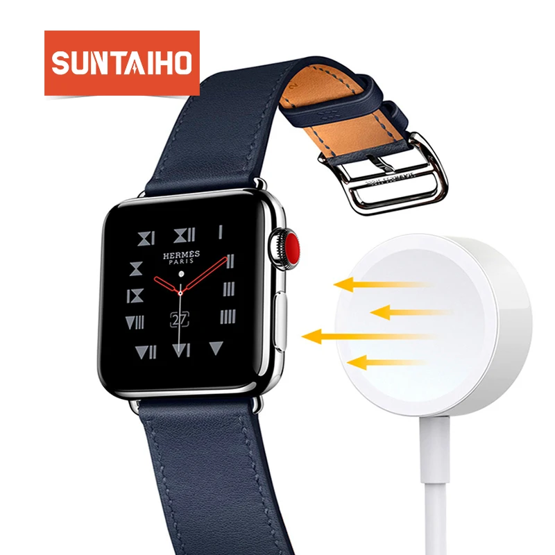 Suntaiho Беспроводной Зарядное устройство для Apple iWatch серии 4 3 2 USB кабель Магнитная
