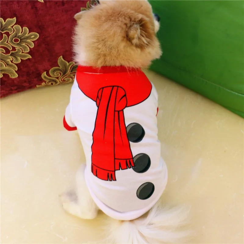 XS/S/M/L красная одежда для собак рождественский костюм с героями мультфильмов