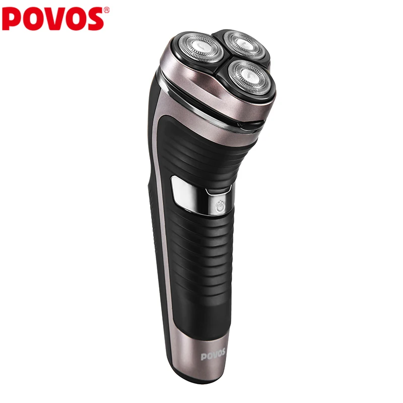 Горячая POVOS Перезаряжаемые электробритва для мужчин полностью USB заряжаемая