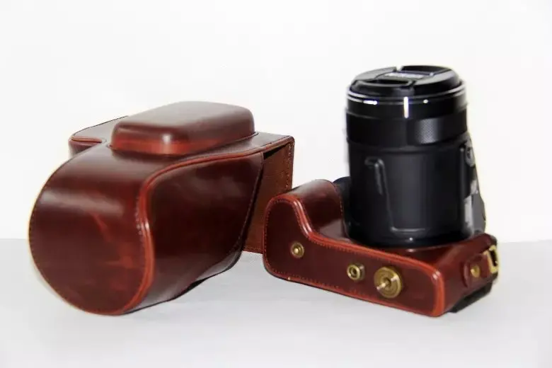 Чехол сумка из искусственной кожи для видеокамеры Nikon Coolpix P900s P900|video bag|leather camera