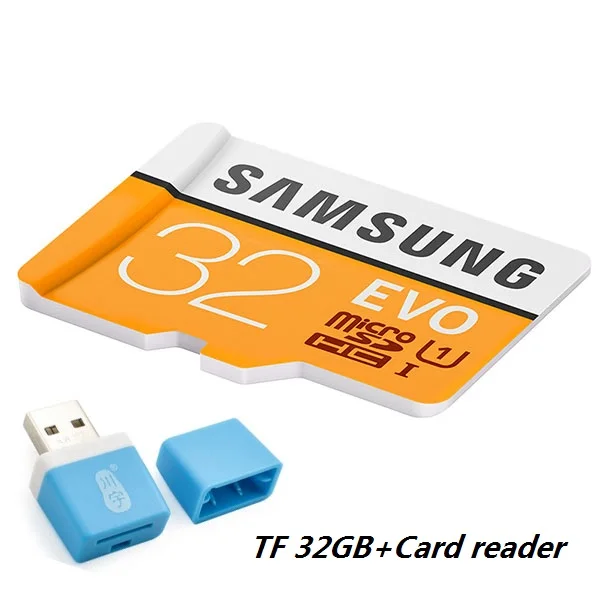 SAMSUNG U3 Micro SD 256 ГБ/128 ГБ/64 Гб SDXC U1 32 ГБ/16 ГБ SDHC класс 10 TF CF карта памяти C10 Microsd флэш-карты - Емкость: 32GB And Card reader