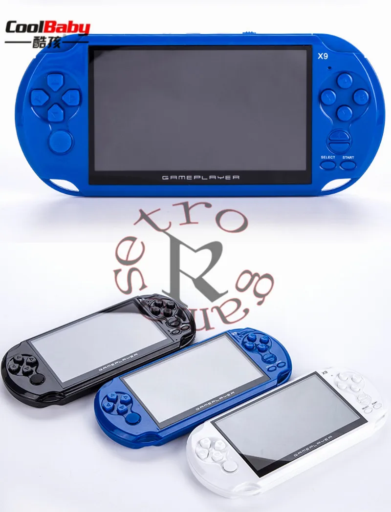 Новое поступление 5 0 большой Экран ручной x9 gameplayer ТВ Out с MP3/фильм Камера