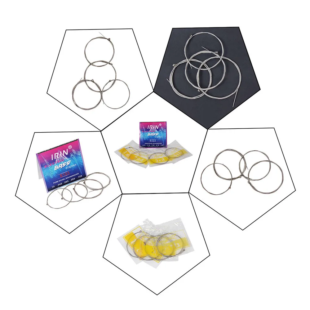 Набор струн для электрогитары 4 струны никелевые круглые из высокоуглеродистой