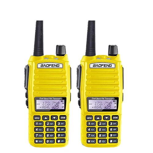 Yellow-2pcs 2 шт./лот BaoFeng UV-82 рация 136-174 МГц и 400-520 МГц двухстороннее радио UV82 FM приемопередатчик - Цвет: Yellow-2pcs