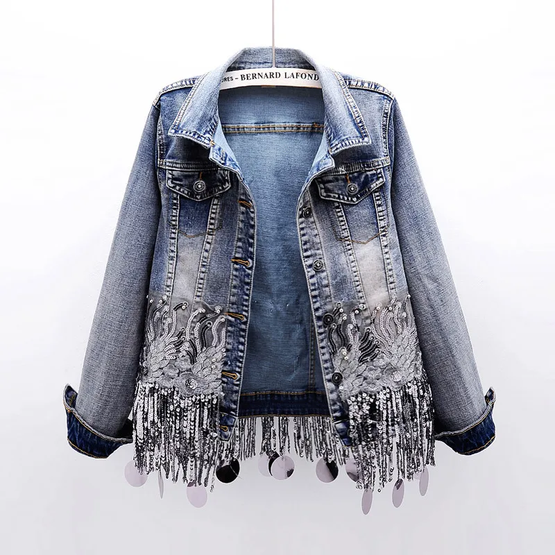 Модная Джинсовая куртка 2019 весенние женские модные джинсовые куртки облегающая